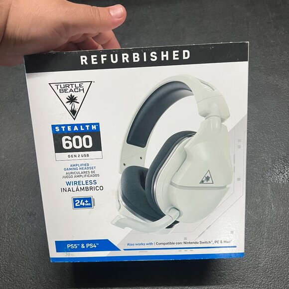 Turtle Beach Stealth 600 Gen 2 USB Gaming Headset for PS4 & PS5 – White Refurbis - Picture 1 of 6